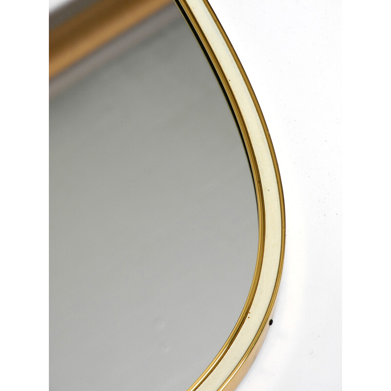 Mid century brass wall mirror by Münchener Zierspiegel, Germany