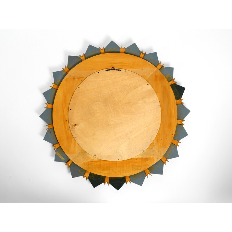 Vintage gilded Italian sunburst wall mirror, 1980s