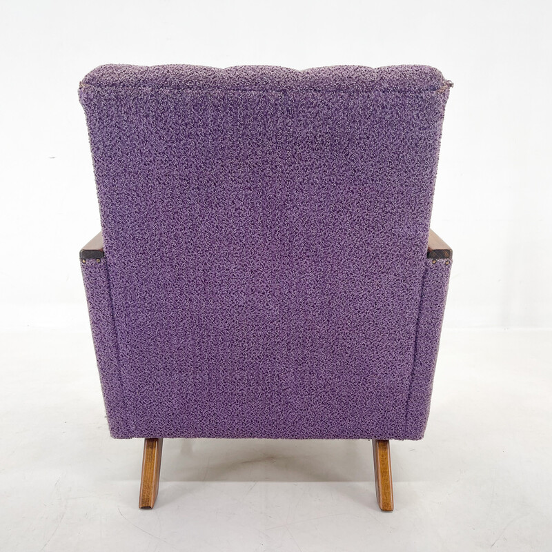 Mid-eeuwse houten fauteuil, Tsjecho-Slowakije 1970