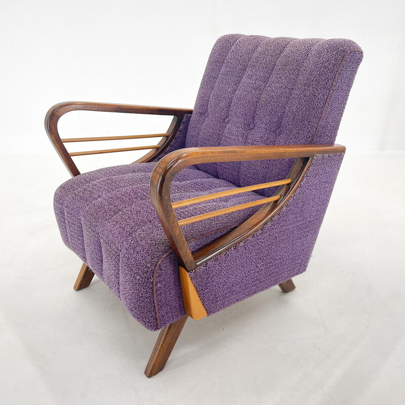 Mid-century wooden armchair, Czechoslovakia 1970s