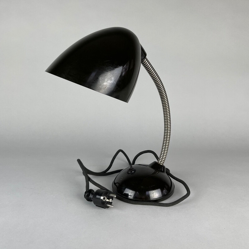 Lámpara de mesa regulable vintage de Eric Kirkman Cole, Checoslovaquia Años 50