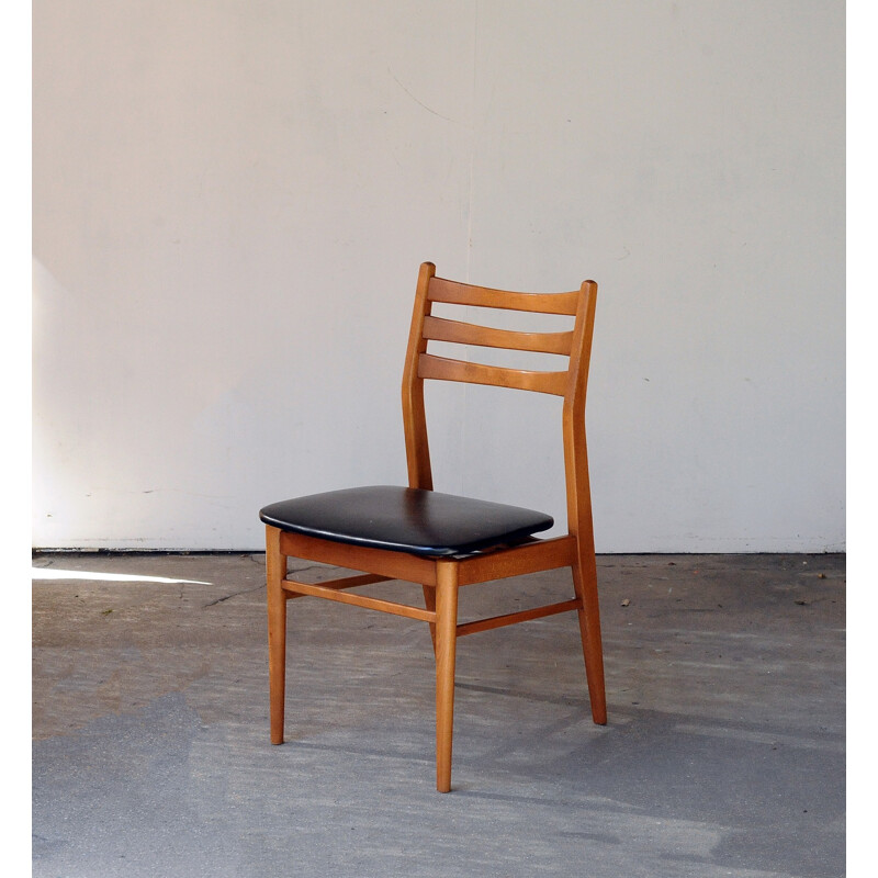 Lot de 4 chaises de salle à manger en teck - 1960