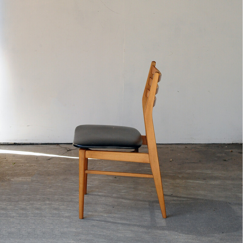 Set of 4 dining chairs in teak - 1960s