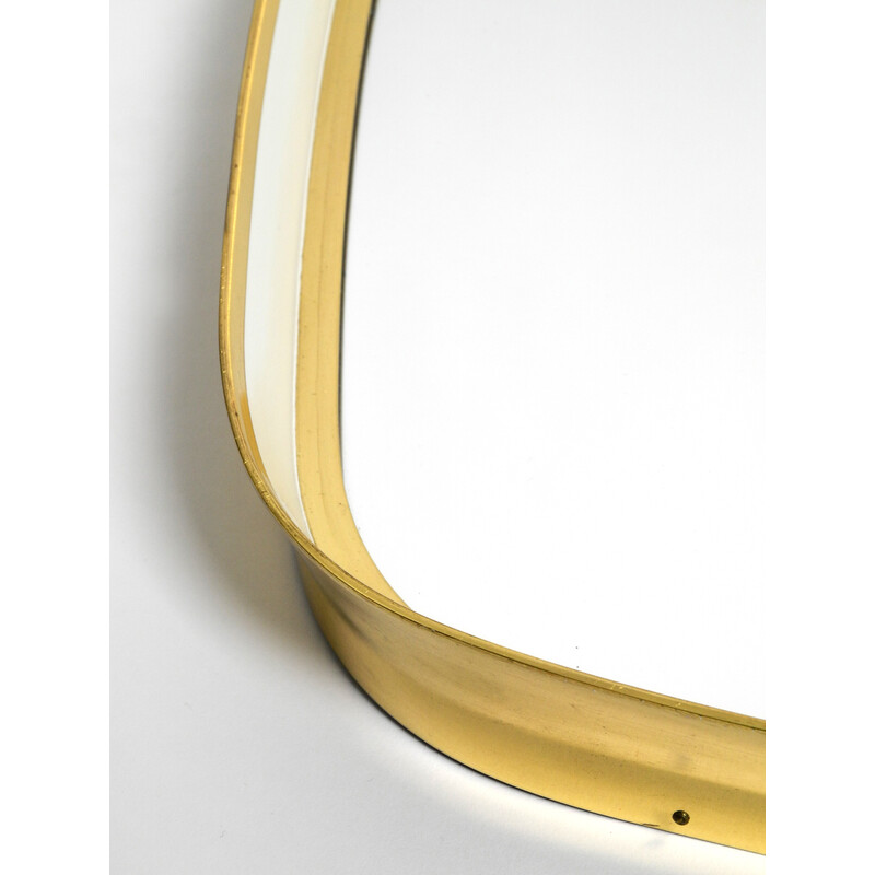 Mid century "Zier-Form" wall mirror with heavy brass frame, Germany