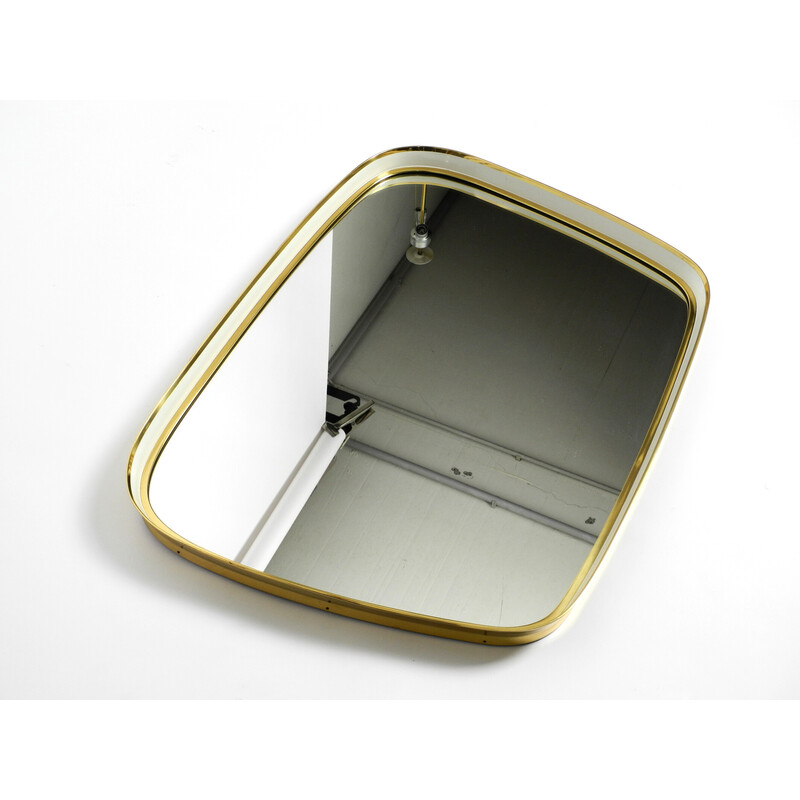 Mid century "Zier-Form" wall mirror with heavy brass frame, Germany