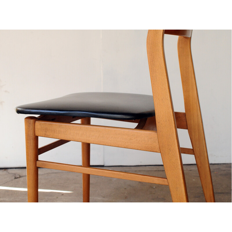 Lot de 4 chaises de salle à manger en teck - 1960