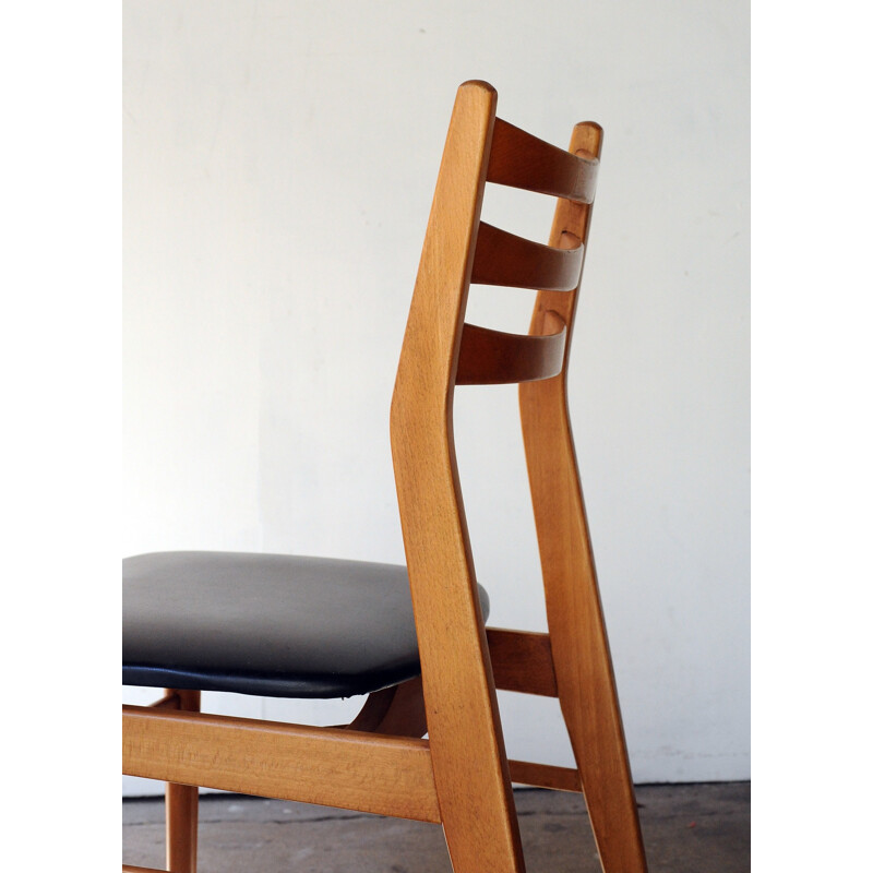 Set of 4 dining chairs in teak - 1960s