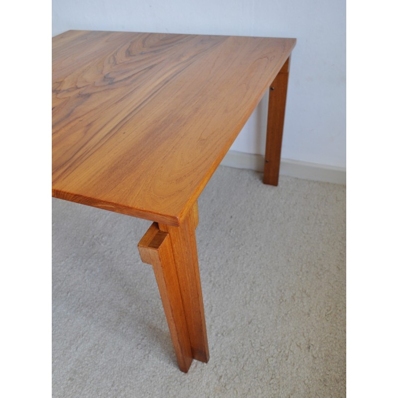 Vintage Danish coffee table in massive teak wood by Inger Klingenberg for France and Søn, 1960s