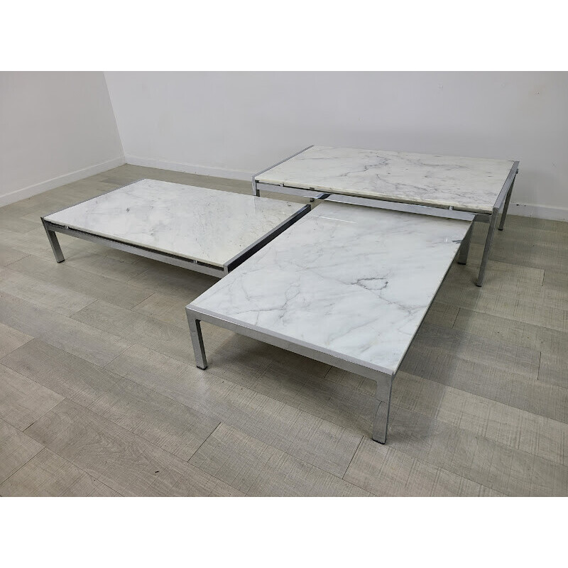 Tavolino vintage in marmo di J.A.Motte per Airborne, 1960