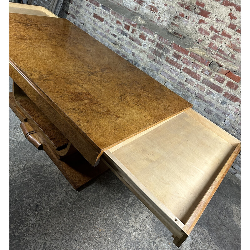 Table vintage à rallonges sur pied lyre