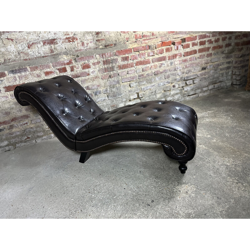 Chaise longue in similpelle vintage, 2000