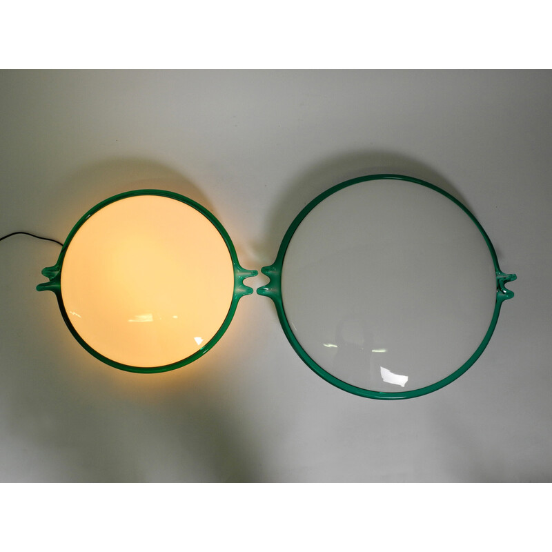 Coppia di lampade da parete italiane vintage in vetro di Murano, anni '60