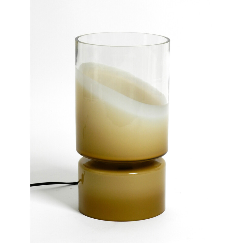 Lámpara de mesa redonda de cristal de Murano italiano de V. Nason and Co., años 60