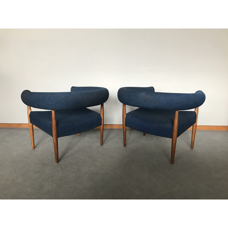Paires de Fauteuil Ring Chairs par Nanna Ditzel pour Kolds Savværk - 1950