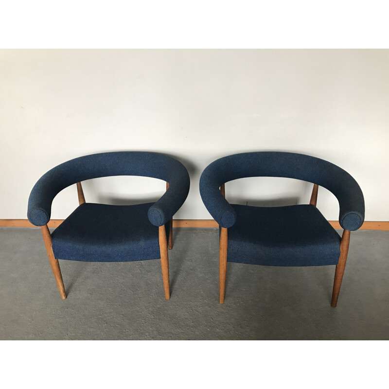 Paires de Fauteuil Ring Chairs par Nanna Ditzel pour Kolds Savværk - 1950