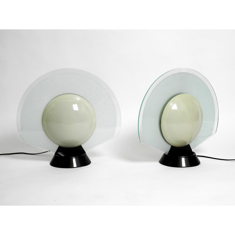 Pair of vintage table lamps model Tikal by Pier Giuseppe Ramella for Arteluce, 1980s