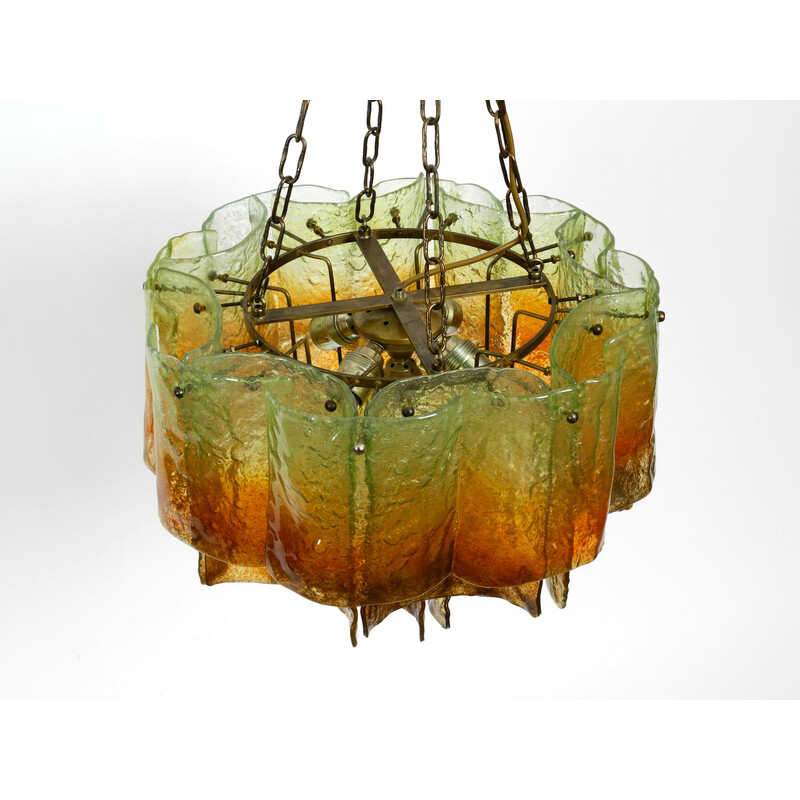 Lámpara vintage italiana de cristal de Murano, años 60