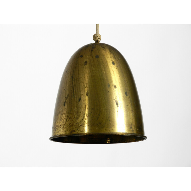 Mid century brass pendant lamp with 3 sockets