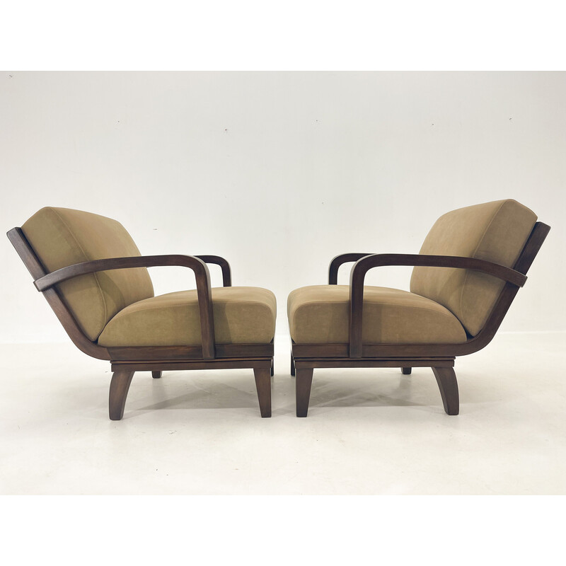 Paar mid-century club fauteuils, 1970