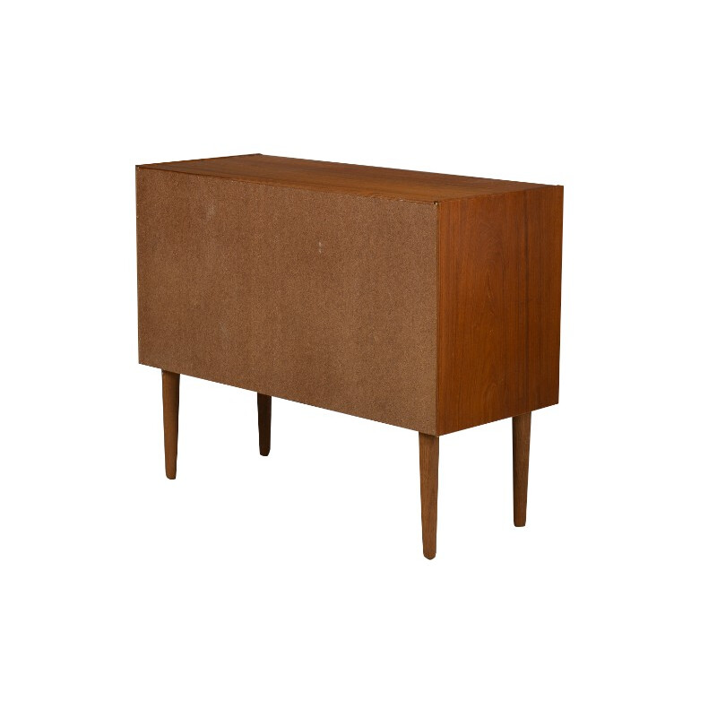 Scandinavian sideboard in teak with 4 drawers and 1 sliding door - 1960s