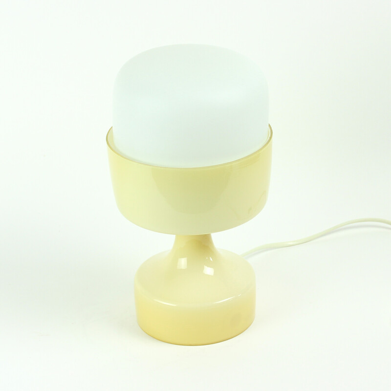 Vintage table lamp in glass by Ivan Jakes for Osvetlovaci sklo, Czechoslovakia 1960s