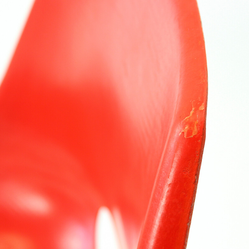 Vintage red chair by Miroslav Navratil for Vertex, 1960s