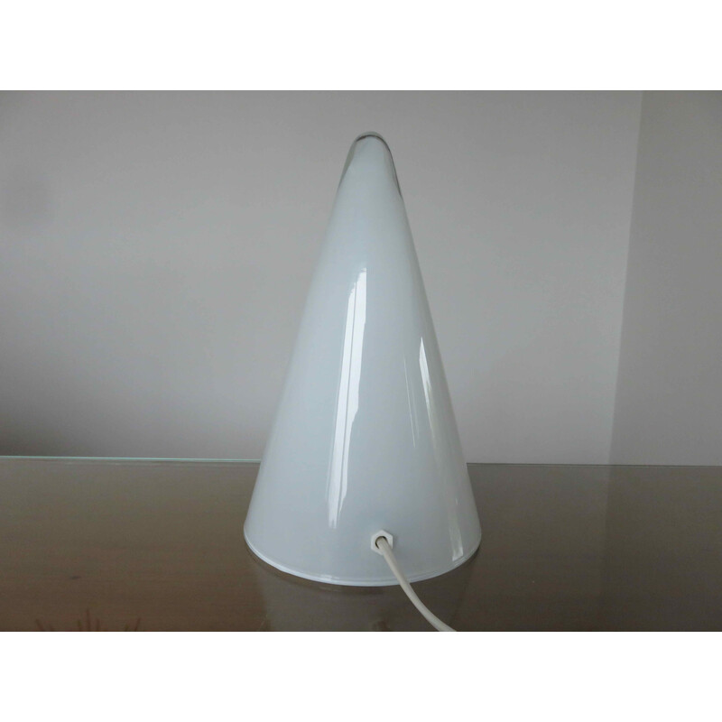 Vintage glass teepee lamp by Sce, France 1980