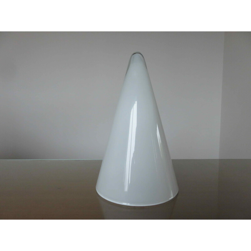 Vintage glass teepee lamp by Sce, France 1980