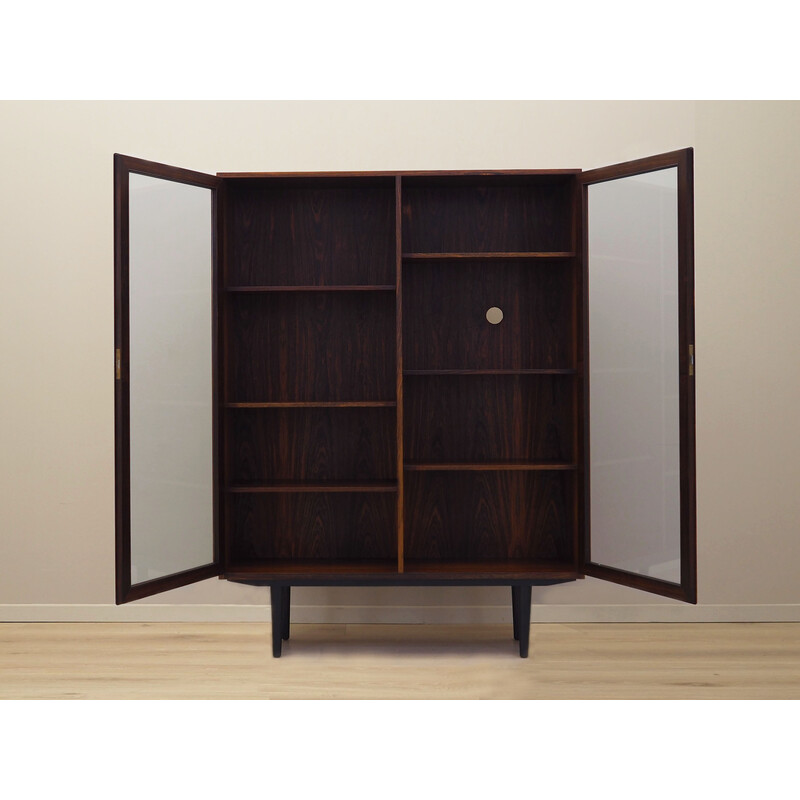 Vintage Danish rosewood display cabinet by Carlo Jensen for Hundevad, 1970s