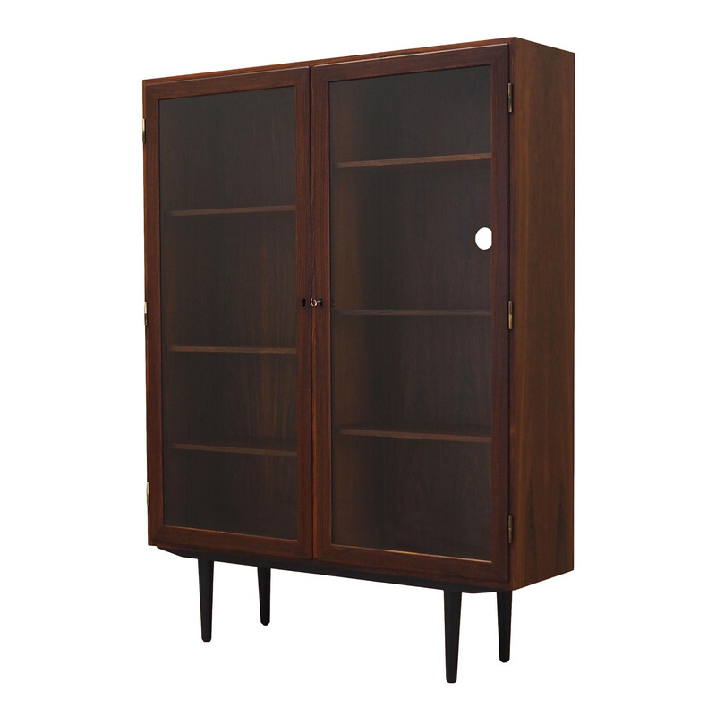 Vintage Danish rosewood display cabinet by Carlo Jensen for Hundevad, 1970s