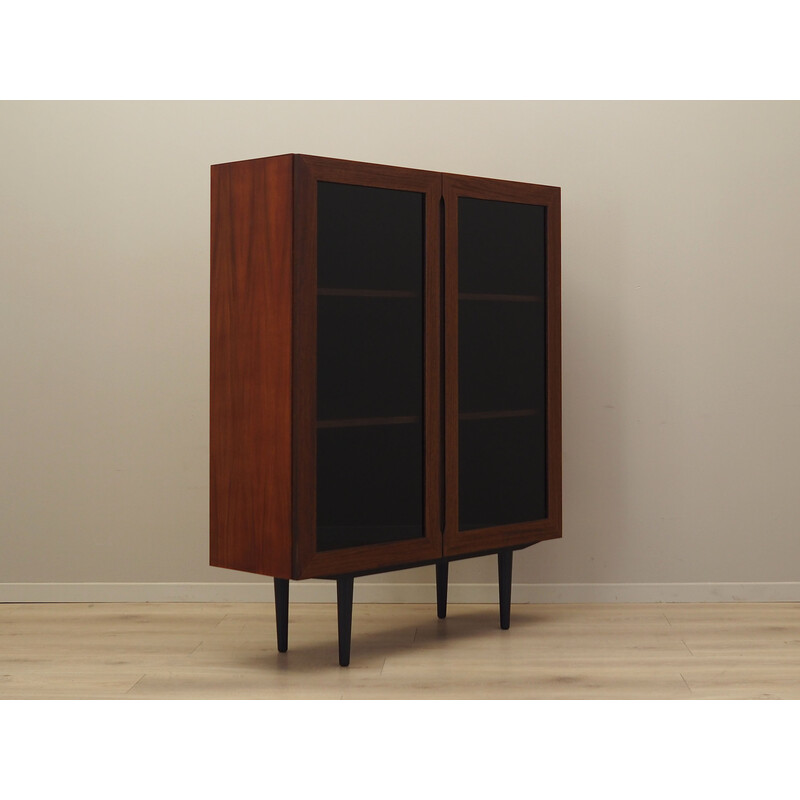 Vintage mahogany display cabinet, Denmark 1970s