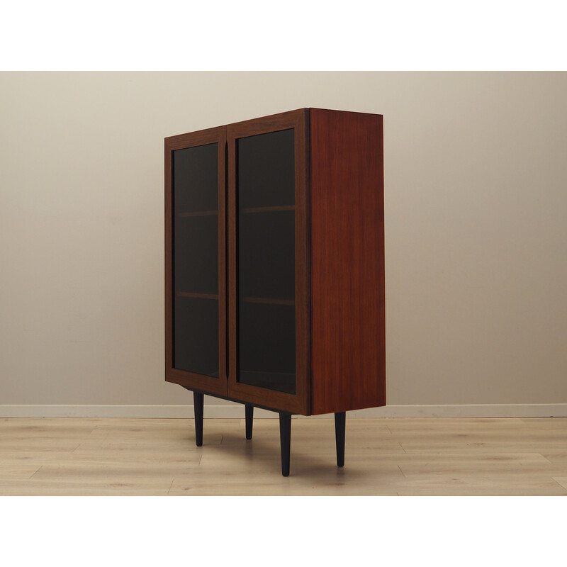 Vintage mahogany display cabinet, Denmark 1970s