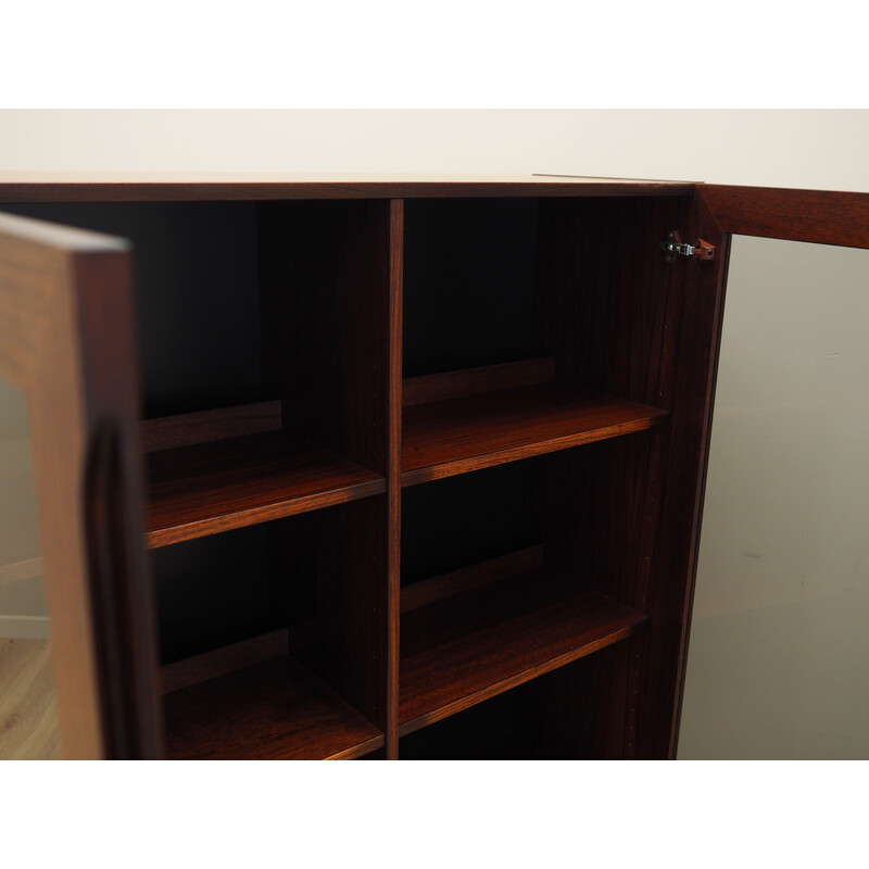 Vintage mahogany display cabinet, Denmark 1970s