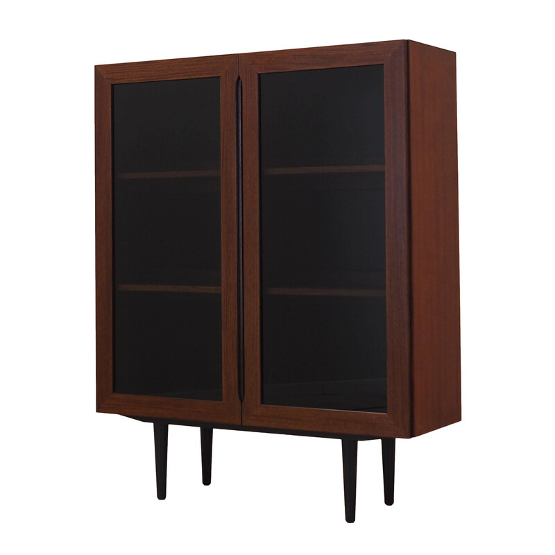 Vintage mahogany display cabinet, Denmark 1970s