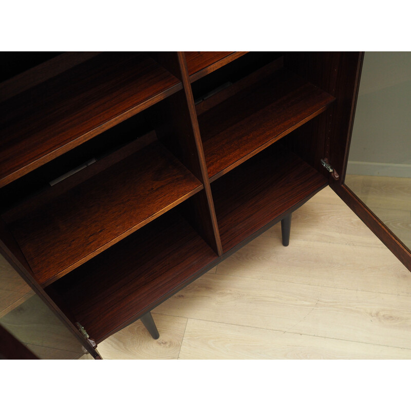 Vintage mahogany display cabinet, Denmark 1970s