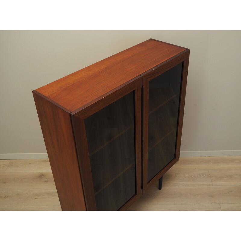 Vintage mahogany display cabinet, Denmark 1970s