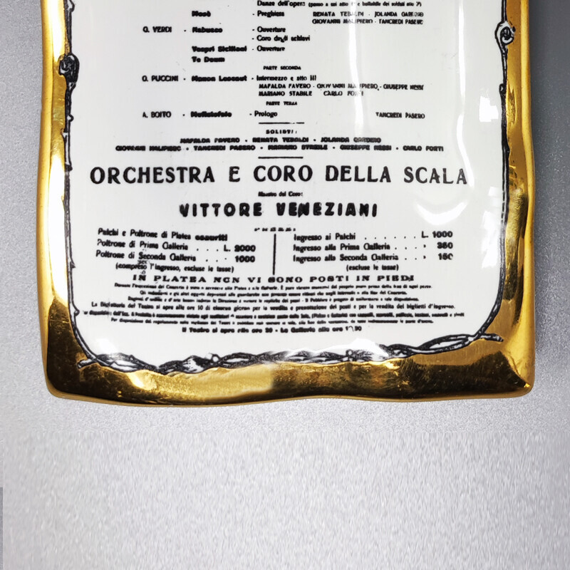Vintage catchall van porselein "Arturo Toscanini" door Piero Fornasetti, Italië 1960