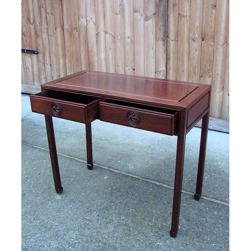 Vintage mahogany console, 1970s