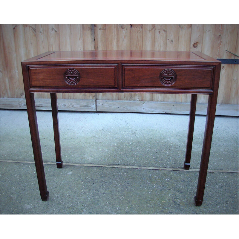 Vintage mahogany console, 1970s