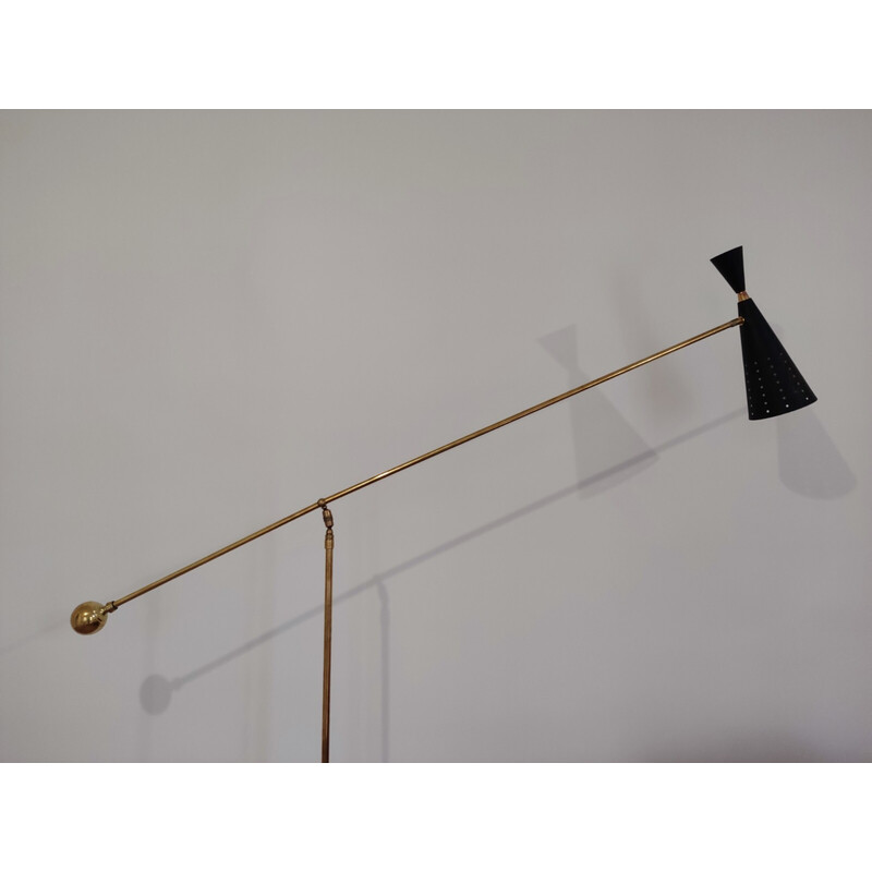 Lampadaire vintage diabolo italien, 1950