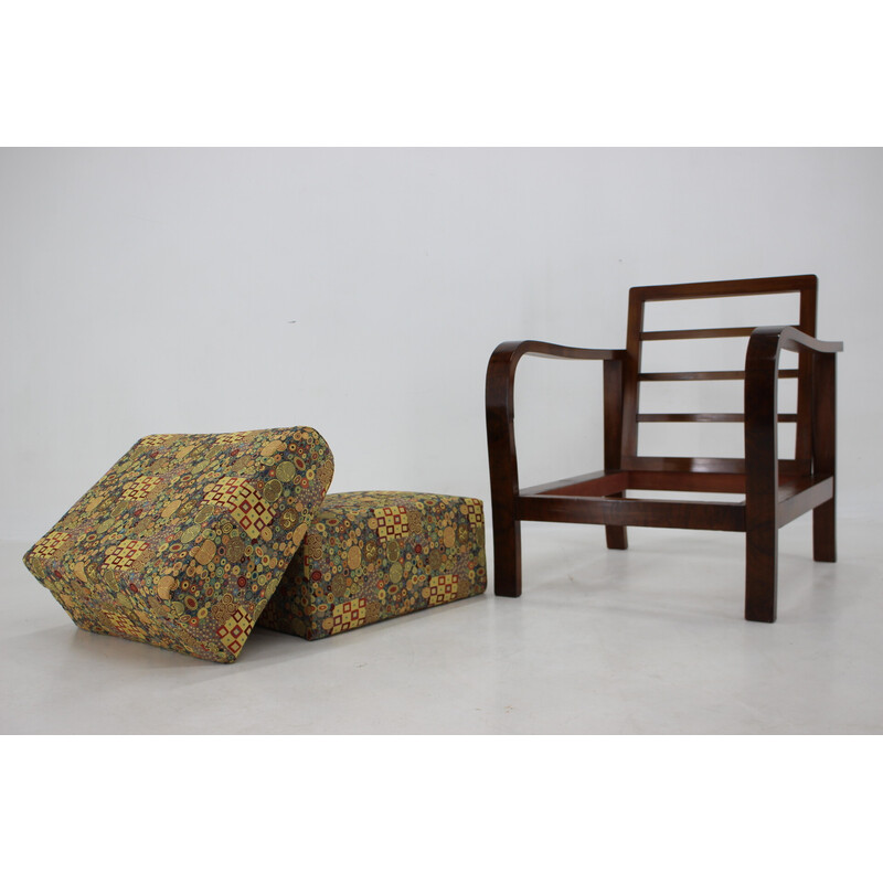 Vintage Art Deco armchair, Czechoslovakia 1930s