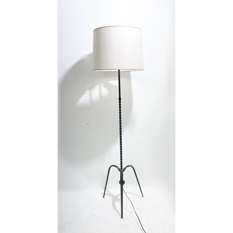 Mid-century floor lamp in wrought iron, Hungary 1950s