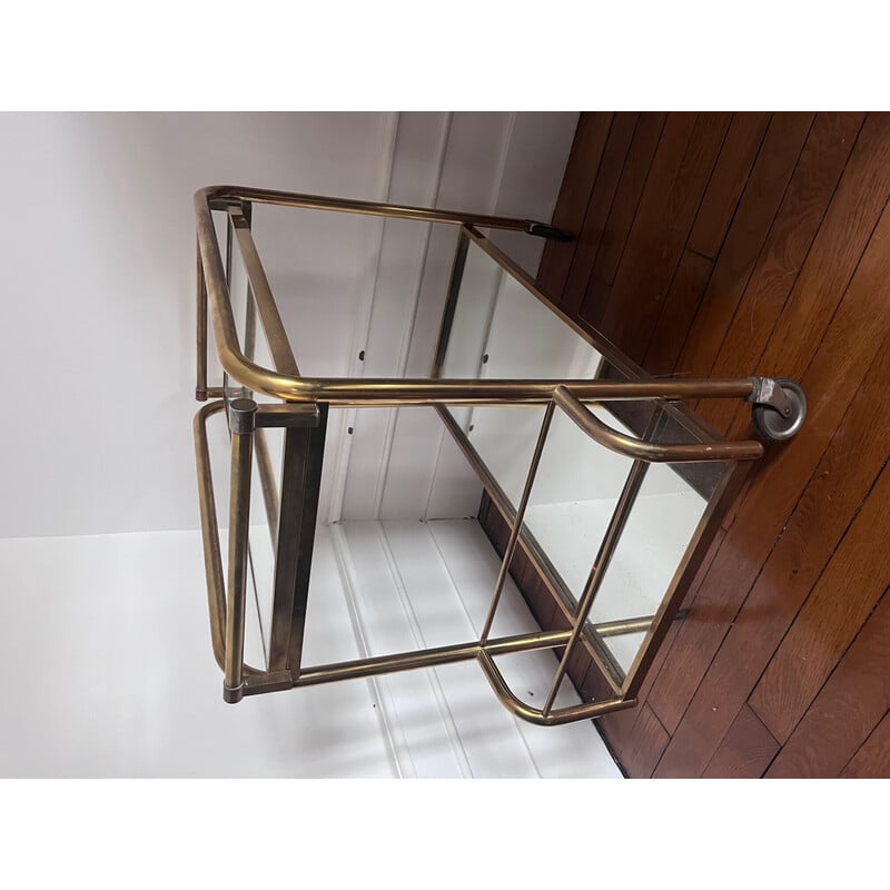 Vintage bar trolley by Jacques Adnet, France 1930