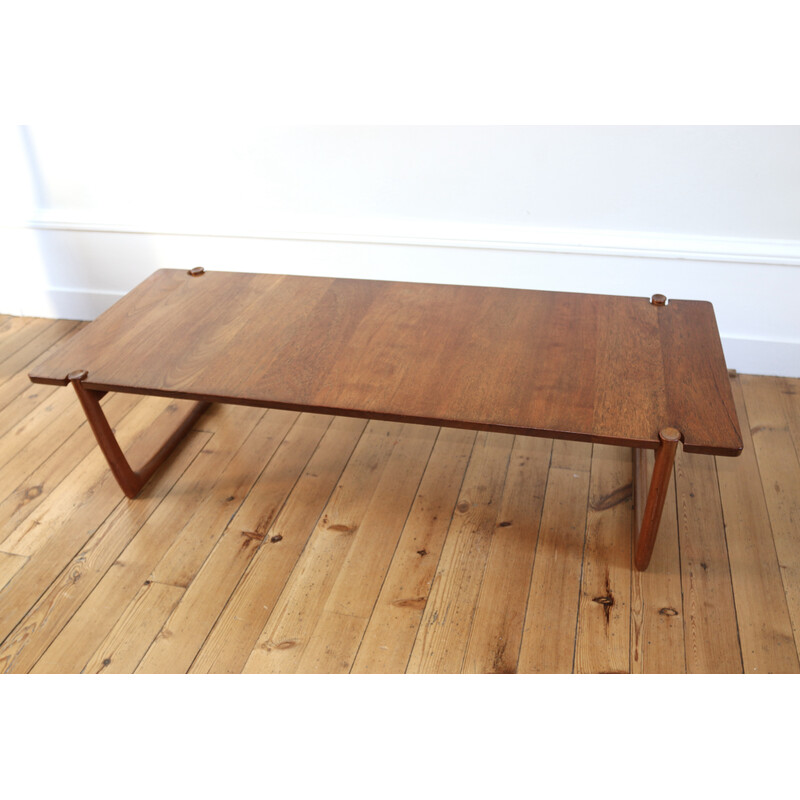 Vintage Scandinavian teak coffee table by Peter Hvidt and Orla Mølgaard-Nielsen for France et Søn, 1960