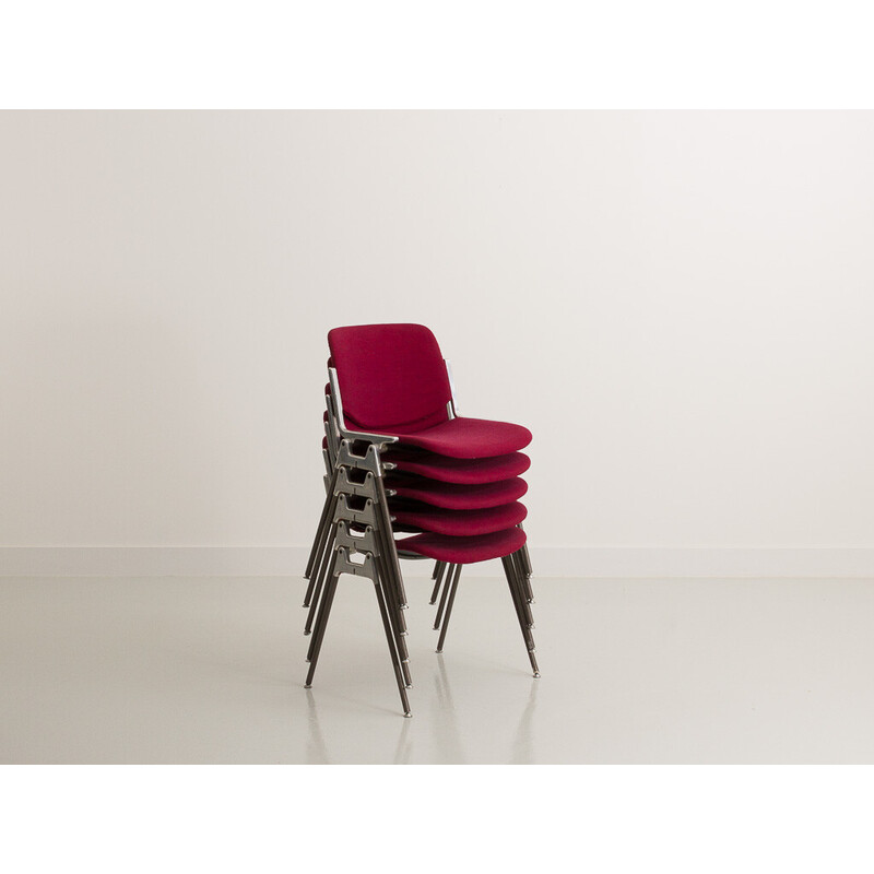 Conjunto de 5 cadeiras vintage de Giancarlo Piretti para Castelli, 1970