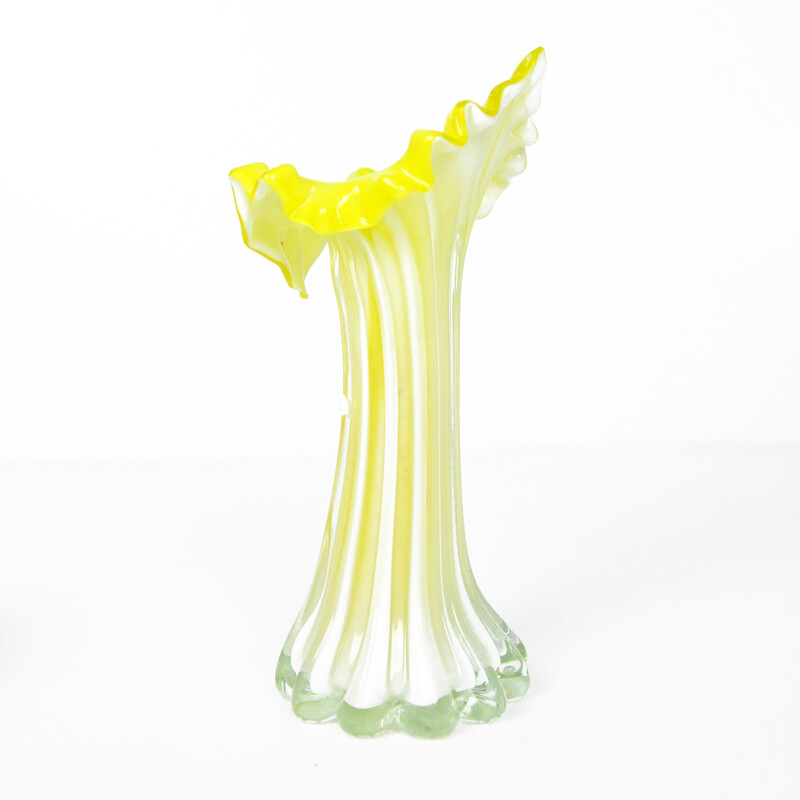 Vase vintage en verre organique de Murano, Italie 1980