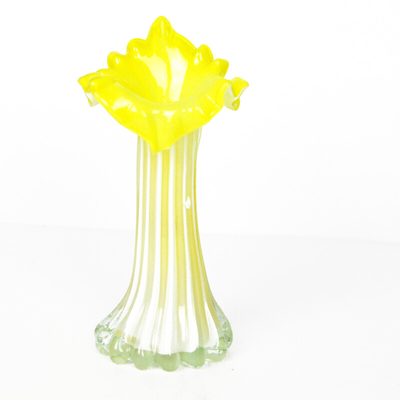 Vase vintage en verre organique de Murano, Italie 1980