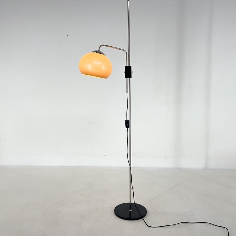 Mid-century adjustable chrome floor lamp, 1970s