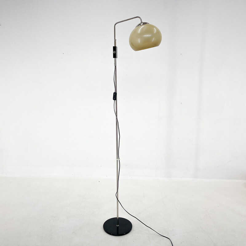 Mid-century adjustable chrome floor lamp, 1970s