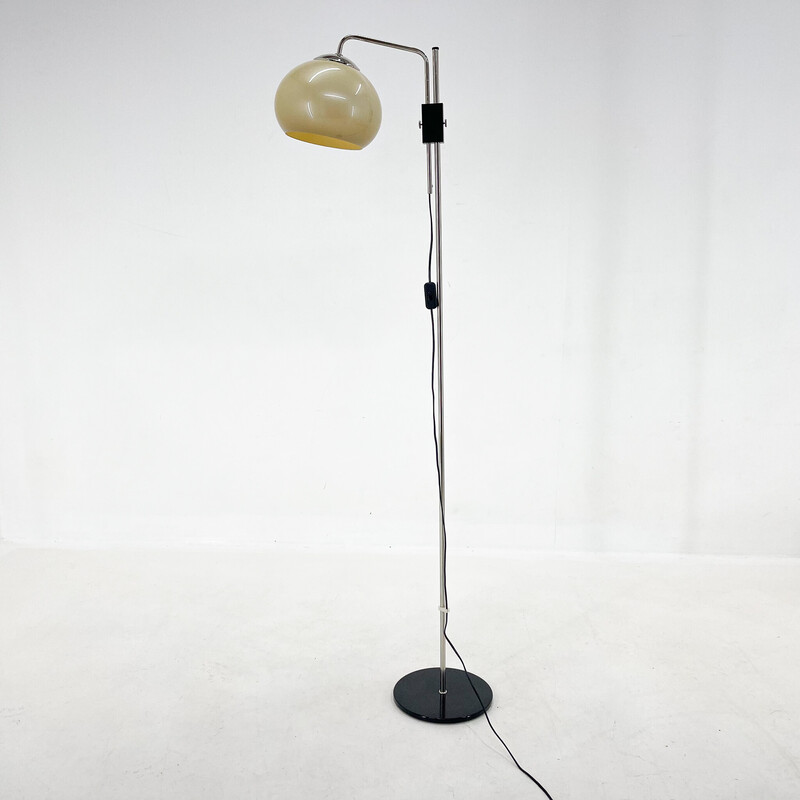 Mid-century adjustable chrome floor lamp, 1970s